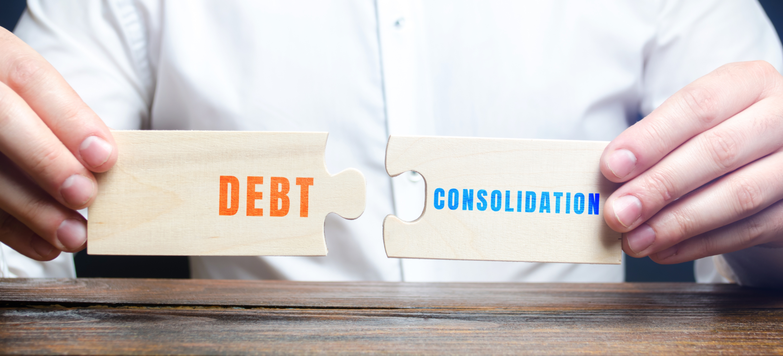 Debt consolidation concept — combining multiple debts into a single loan